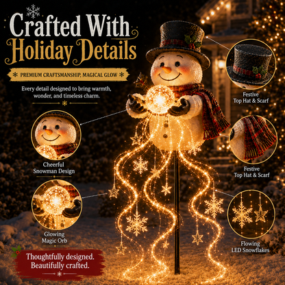 🎄55% OFF🎄 Snowman Magic Fountain™-Flowing Snowflake LED Christmas Garden Light❄️