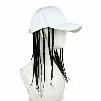 Hip-Hop Punk Baseball Cap with Braided Dreadlock Wig – Adjustable Snapback