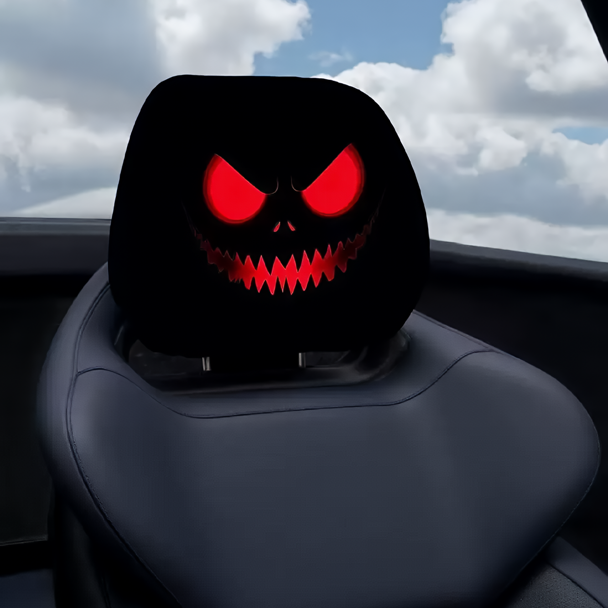 🔥Last Day Promotion😆Fear & Funny Car Headrest Covers – Universal Fit 2PCS🚗