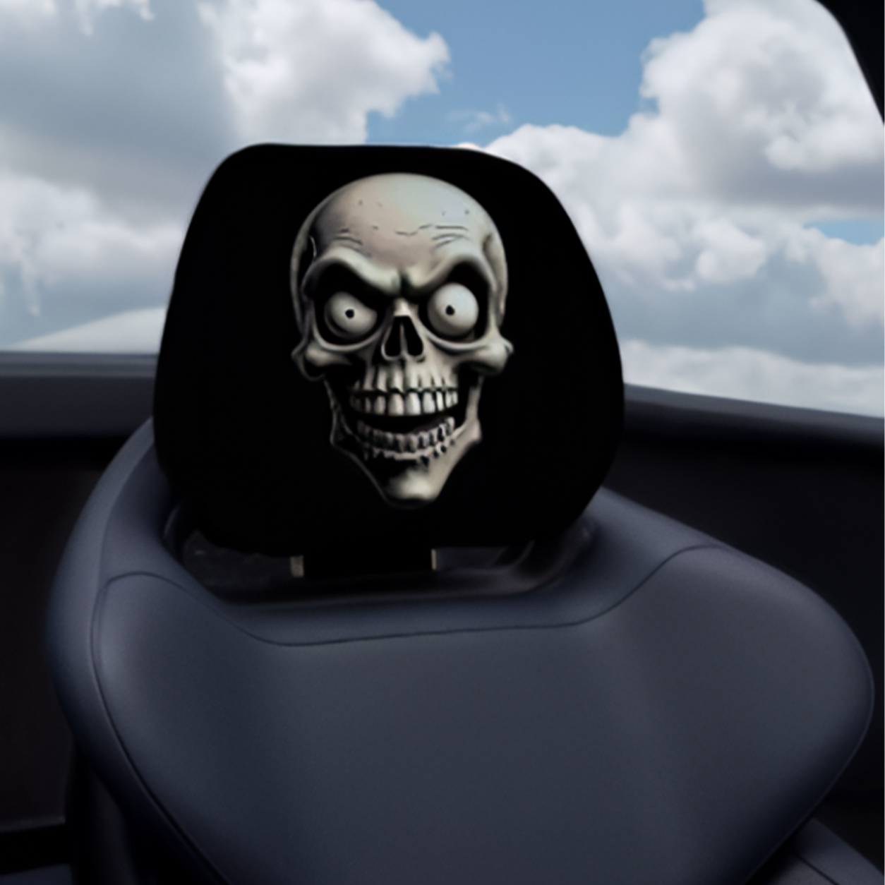 🔥Last Day Promotion😆Fear & Funny Car Headrest Covers – Universal Fit 2PCS🚗