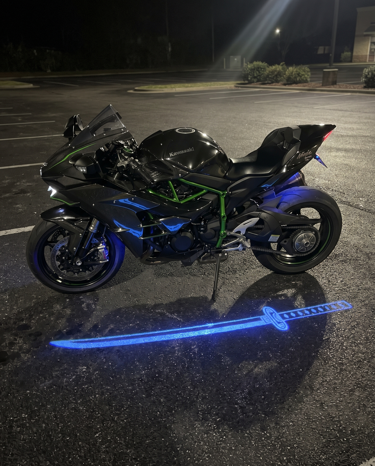 🏍️⚔️ KatanaGlow™ Motorcycle LED Projector Kit – Dual Samurai Sword Ground Lights