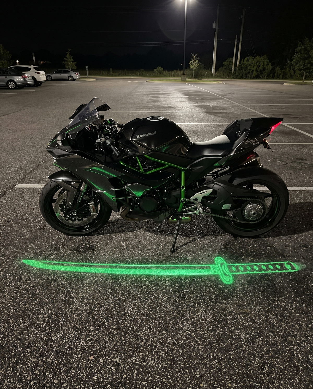🔥Last Day 50% OFF🎁🔥 Motorcycle Flame Ground Projector Kit – Dual 12V Adjustable Underbody Lights