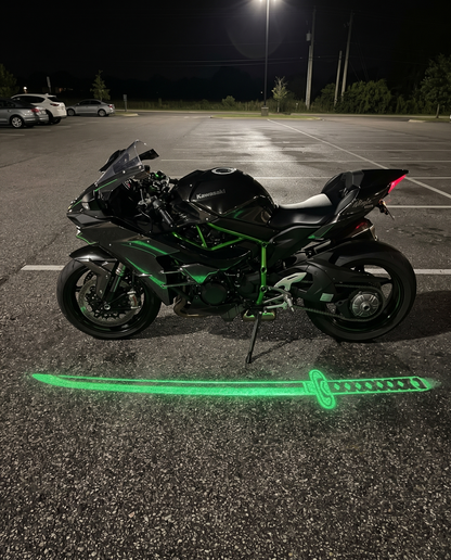 🔥Last Day 50% OFF🎁🔥 Motorcycle Flame Ground Projector Kit – Dual 12V Adjustable Underbody Lights