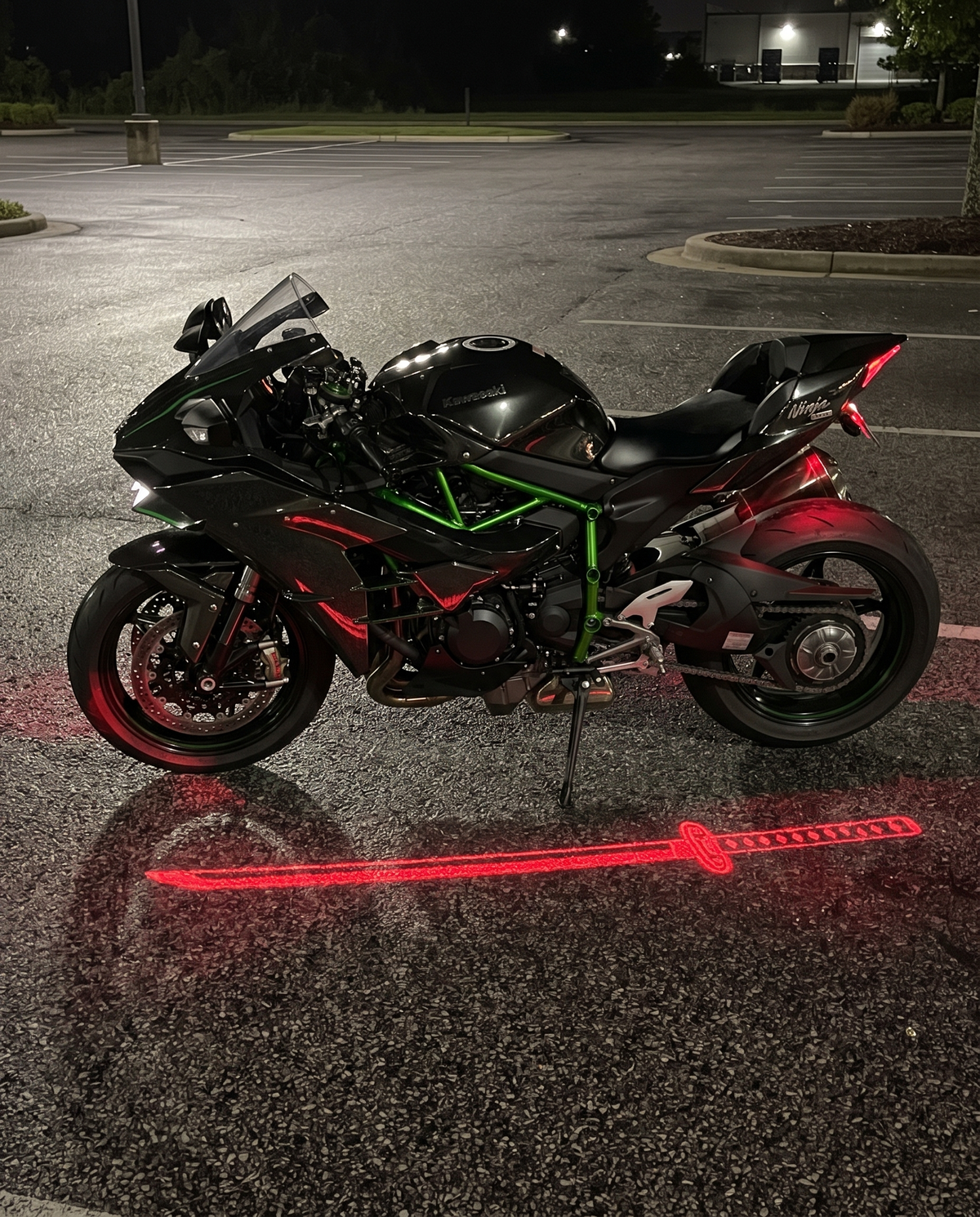 🏍️⚔️ KatanaGlow™ Motorcycle LED Projector Kit – Dual Samurai Sword Ground Lights