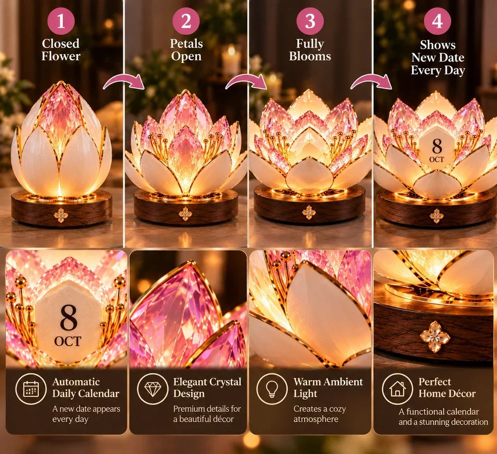 ⭐50% OFF -🌸Automatic Blooming Perpetual Calendar