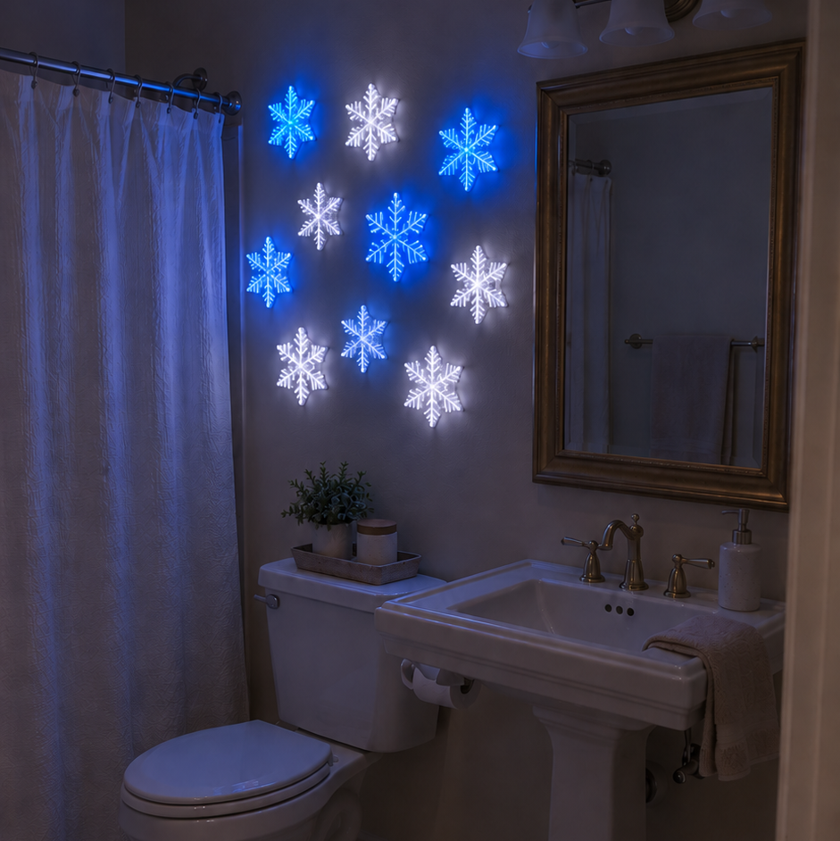 🎄 Christmas Sale 50% OFF❄️LED Snowflake Wall Light 12 Piece Set – Remote-Controlled Christmas Winter Decor