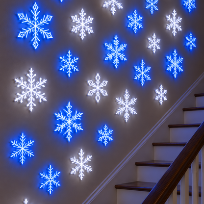 🎄 Christmas Sale 50% OFF❄️LED Snowflake Wall Light 12 Piece Set – Remote-Controlled Christmas Winter Decor