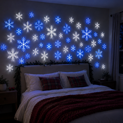 🎄 Christmas Sale 50% OFF❄️LED Snowflake Wall Light 12 Piece Set – Remote-Controlled Christmas Winter Decor