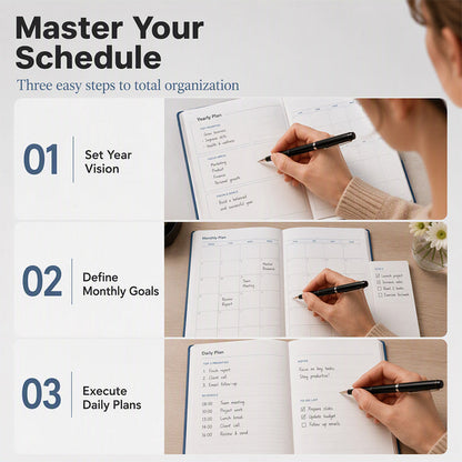 🔥2027 Daily Planner – Weekly & Monthly Organizer for Goals, Schedules & Productivity